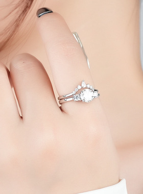 百搭高级感定情礼物纯银戒指