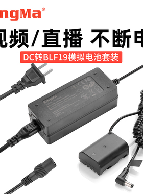 劲码blf19e假电池外接电源适配器适用松下S5/S5K/S52X/gh5m2/s5mark2 GH6 GH5S GH4 GH3 G9相机视频直播BLK22
