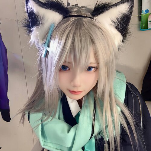 碧蓝档案砂狼白子cos假发女长发