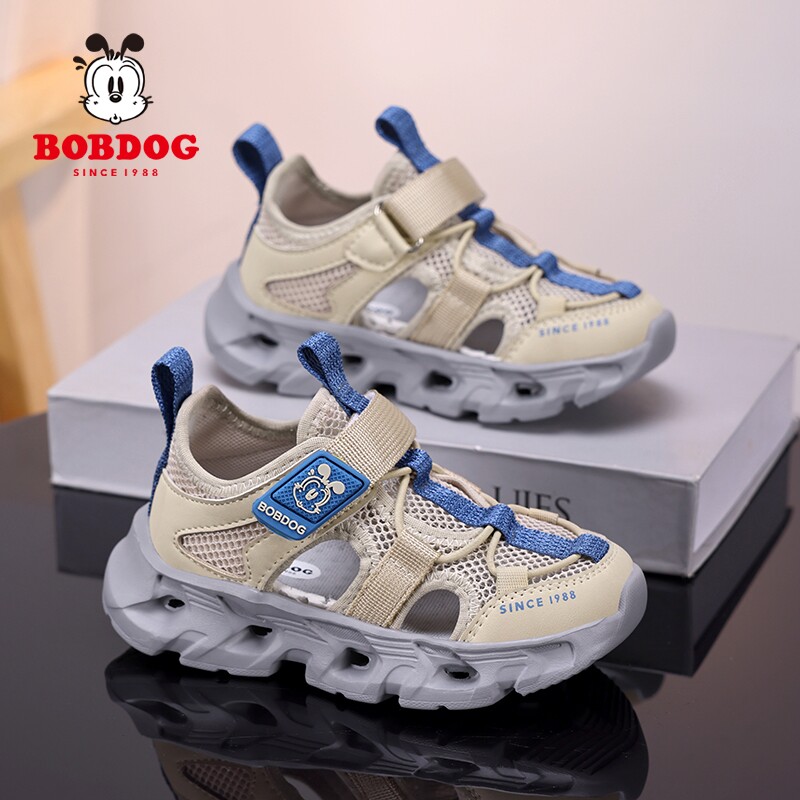 巴布豆儿童溯溪鞋夏季男童包头凉鞋防滑软底涉水速干女童沙滩鞋潮