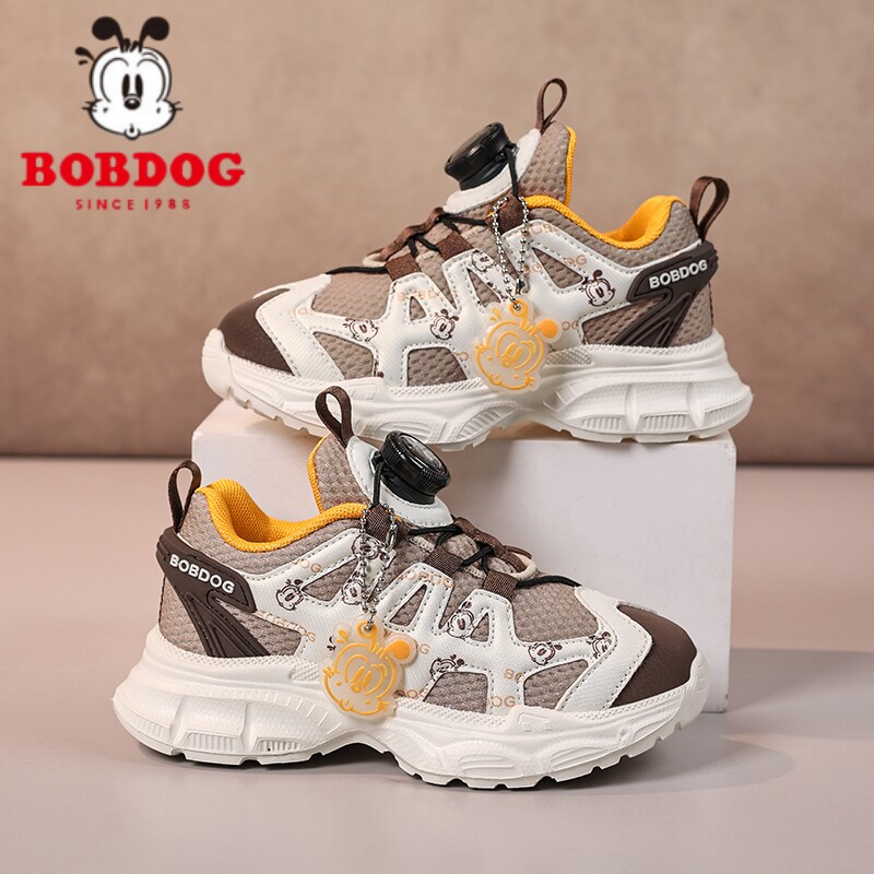 巴布豆男童运动鞋春秋季新款中大童网面透气防臭轻便儿童跑步鞋子