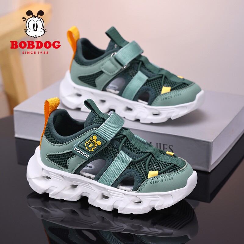 巴布豆儿童溯溪鞋涉水速干男童包头凉鞋夏季新款防滑女童沙滩鞋子