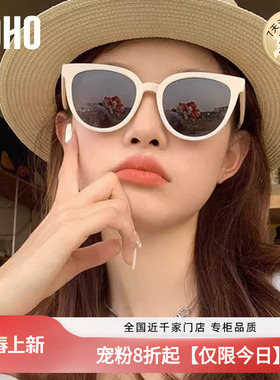 LOHO新款2025墨镜女太阳镜偏光防晒墨镜紫外线复古圆框高级感眼镜