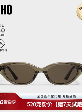 【情侣同款】LOHO猫眼茶色墨镜女26新款防紫外线窄框偏光太阳镜gm
