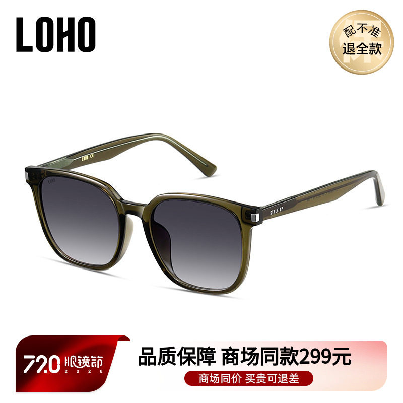 LOHO商场同款太阳镜板材女2026年开车防晒方框墨镜男LH13609