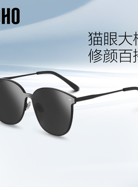 LOHO墨镜女老钱风金属高级感防紫外线晒时尚大框太阳眼镜大脸显瘦