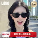 LOHO猫眼太阳镜女款 复古窄框俏皮防紫外线近视旅游偏光墨镜 25新款