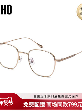 LOHO商场同款超轻钛近视眼镜框文艺复古小框镜架配近视女LH07104