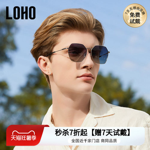 loho近视偏光圆脸太阳镜防晒