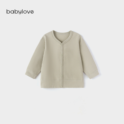 babylove宝宝开衫春秋长袖婴幼儿外套弹力外穿休闲上衣简约百搭 — 3