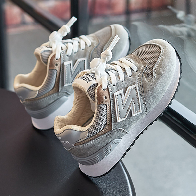 韩版真皮儿童休闲运动鞋老爹鞋秋