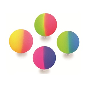 橡胶弹力球双色磨砂亮色感触舒适不伤手儿童玩耍六一礼物奖品