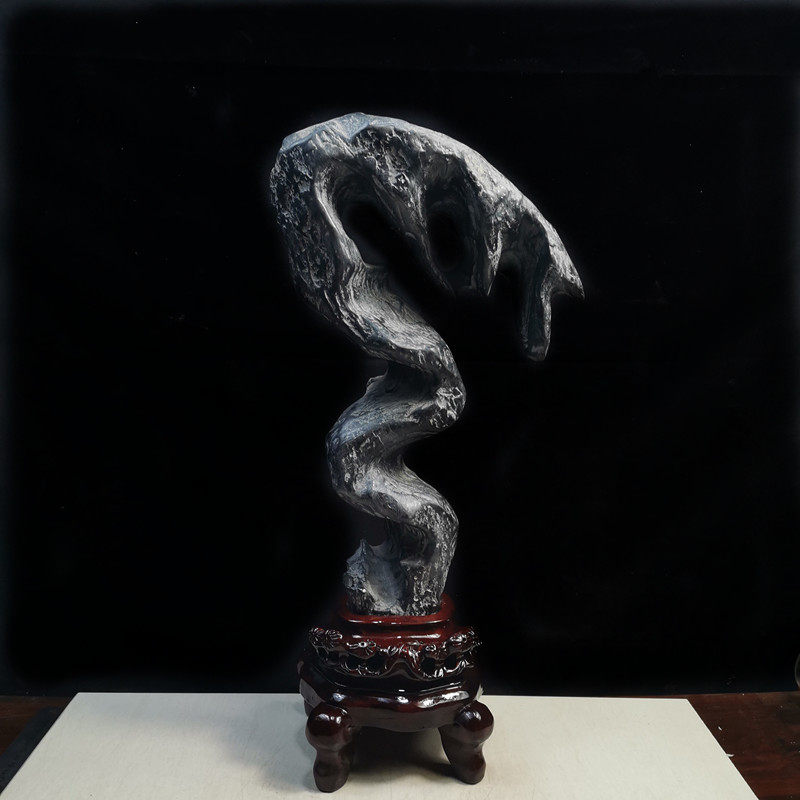 灵璧石原石玄关办公室中式装饰摆件家居好物乔迁礼物龙形送礼收藏