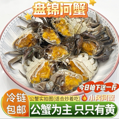 盘锦河蟹稻田蟹鲜活螃蟹大闸蟹六月黄香辣蟹腌制蟹一元二元三元蟹