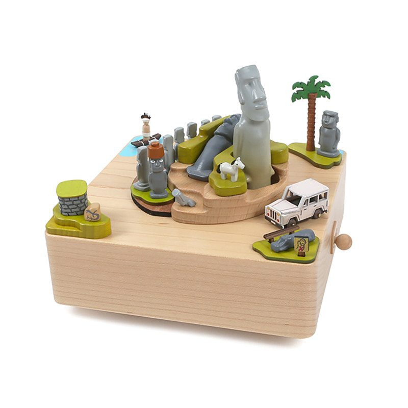 JEANCARD WOODEN ANTARCTIC OCEAN MUSIC BOX PENGUIN SEAL HEALING MUSIC BOX KIDS MEN AND WOMEN BIRTHDAY GIFTS