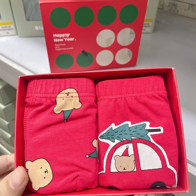 小黑托尼新年红内裤本命年小短裤女童纯棉平角裤宝宝红色圣诞裤,童装/婴儿装/亲子装,内裤,淘宝优惠券,粉丝福利购,淘宝优惠卷