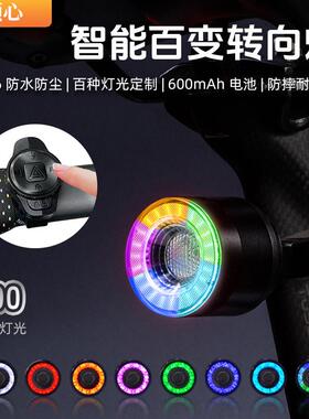 自行车后尾灯炫彩智能感应刹车灯UFSB充电山地车公路车骑行装备