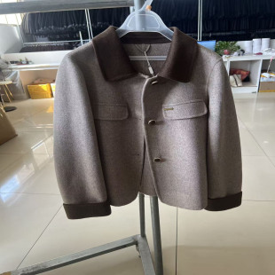 新款 小香风翻领单排扣毛呢短外套2025秋季 女 时尚 006S515专柜正品