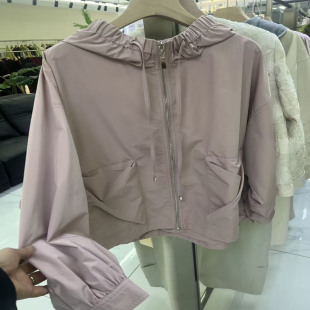 女装 019W182商场同款 新款 休闲气质百搭连帽外套2026春季 上衣 时尚