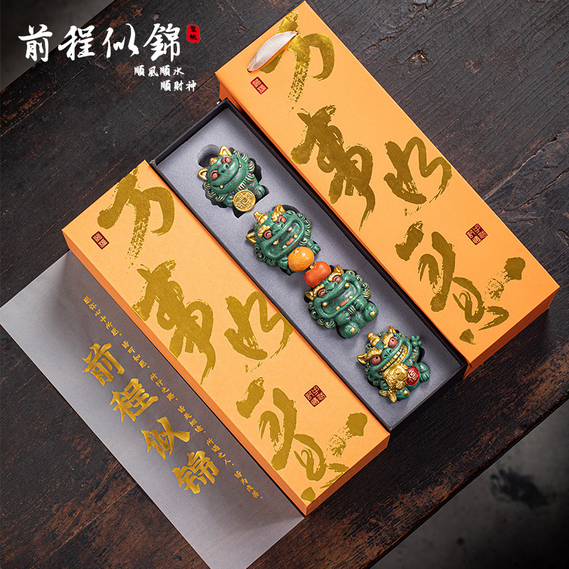 青砂石招财中式桌面貔貅送礼品