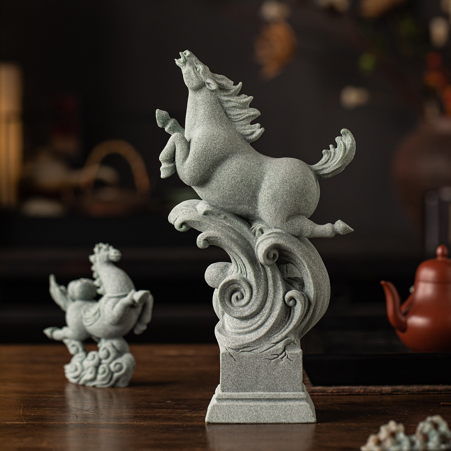 创意飞马踏浪招财生肖马桌面摆件