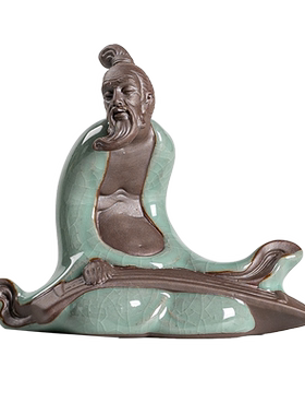 陶瓷茶宠茶玩禅意中式客厅人物