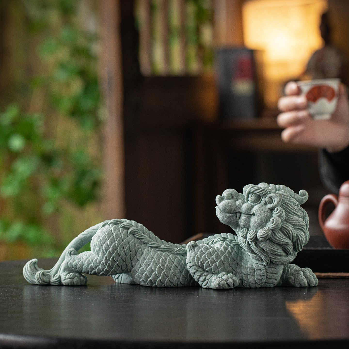 国潮瑞兽麒麟桌面摆件客厅装饰品