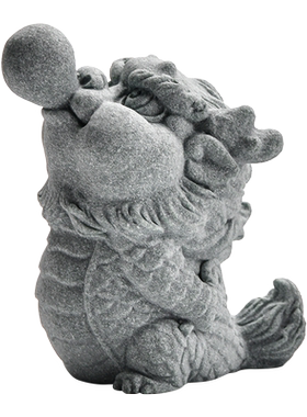 青砂石茶宠国潮风客厅吹泡泡摆件