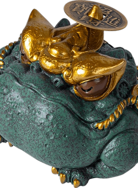 青砂石招财中式客厅天机金蟾摆件