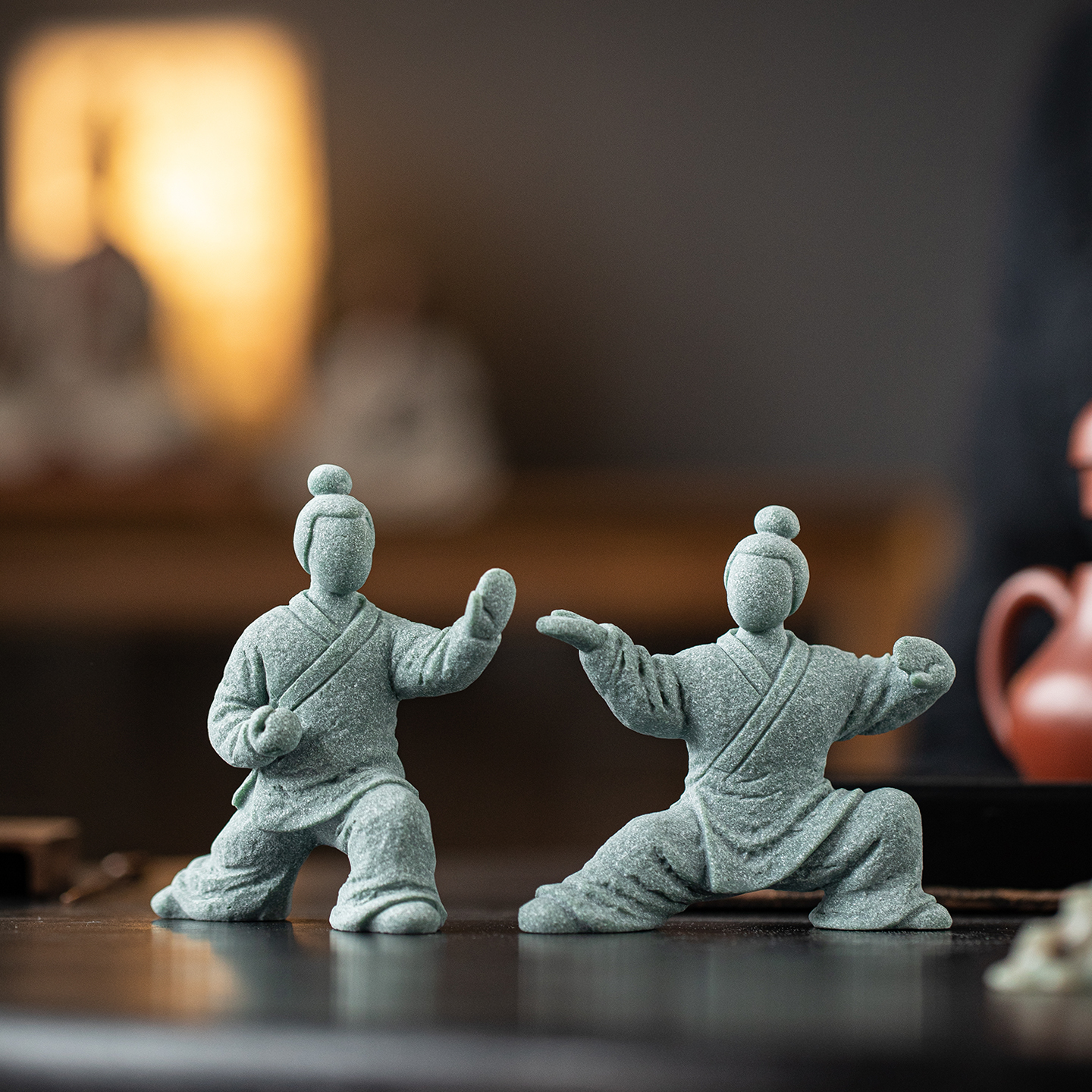 禅意太极六式桌面摆件装饰品造景