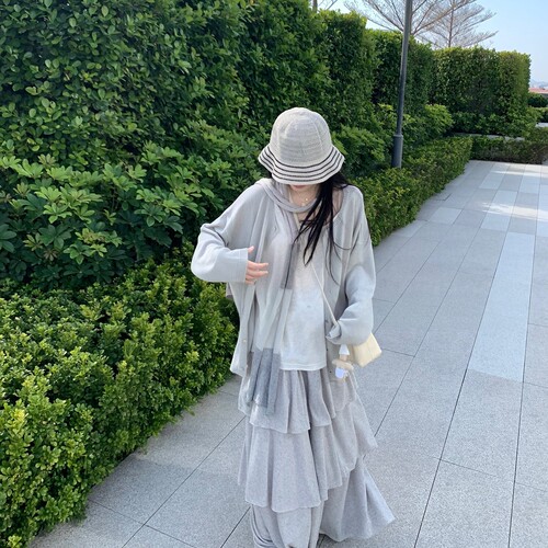 亚麻莱赛尔宽松防晒针织开衫女