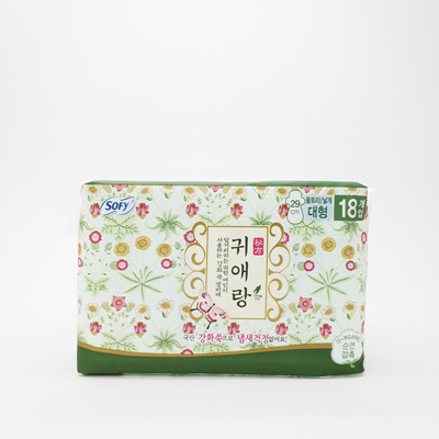韩国进口贵艾朗艾草卫生巾29cm