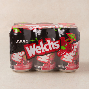 韩国进口威尔仕Welch's威尔士葡萄草莓橙子味果汁汽水碳酸饮料