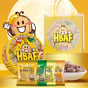 HBAF芭蜂混合坚果巴旦木好运年年福气桶节日送礼零食大礼包礼盒