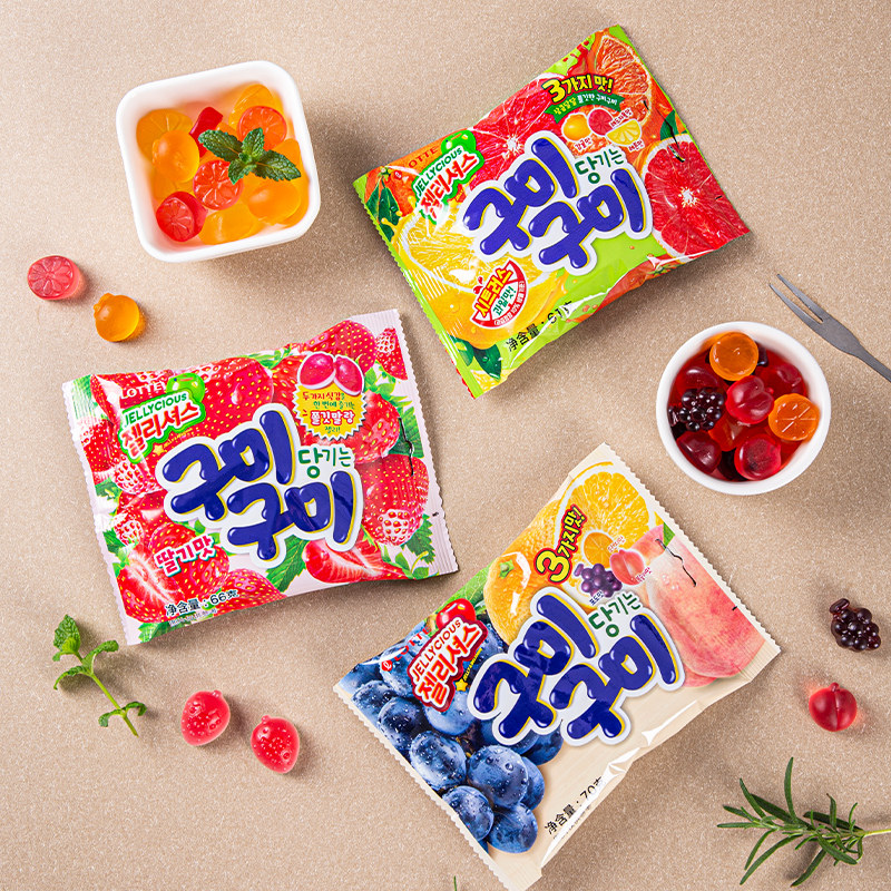 乐天混合水果味软糖韩国进口果汁橡皮糖草莓柑果味QQ糖果休闲零食,零食/坚果/特产,传统糖果,淘宝优惠券,粉丝福利购,淘宝优惠卷