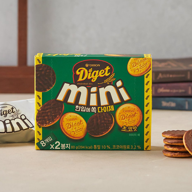 韩国进口好丽友迷你巧克力消化饼干饱腹营养办公室下午茶小零食