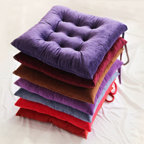 加厚水晶绒汽车带绑带椅子垫