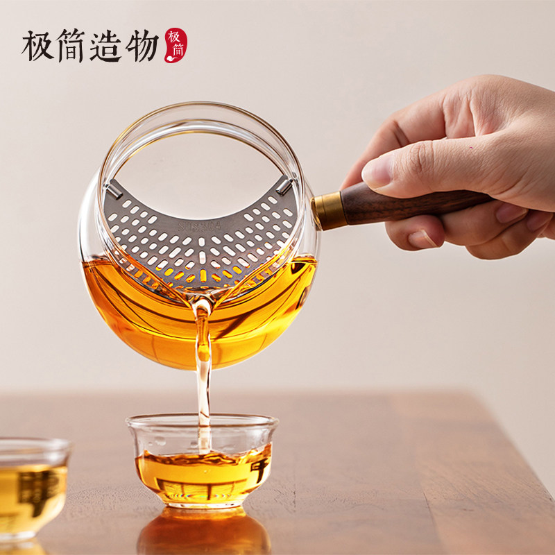 可拆卸过滤网玻璃公道杯