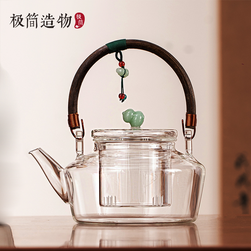 福禄藤把提梁壶玻璃过滤围炉煮茶
