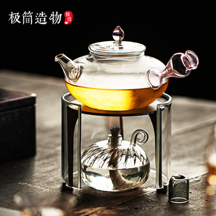 耐高温玻璃酒精灯花茶壶加热烧水保温茶器底座煮茶器酒精茶炉家用