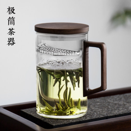大容量玻璃泡茶杯办公室