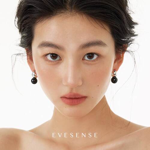 EVESENSE高级感简约黑玛瑙耳环