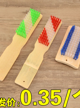 竹制鞋刷家用加厚长柄硬毛不伤鞋刷子清洁刷洗衣刷洗鞋刷子地板刷