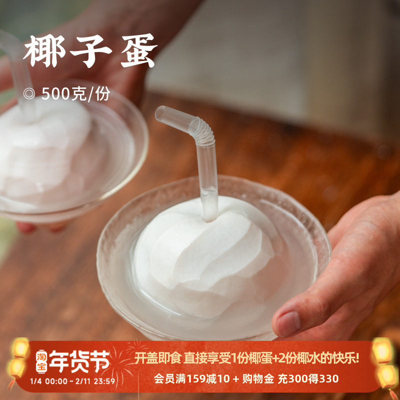 日食记 果悟空椰子蛋500g*2个椰子汁饮品果肉有椰肉饮料桶装果汁