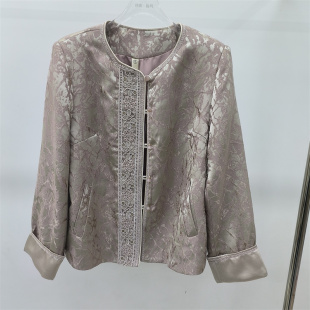 轻奢气质上衣贵夫人外套中年妈妈女装 新中式 风刺绣短外套女春季
