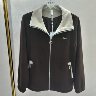 翻领拉链短外套女宽松百搭通勤夹克显瘦2026中年妈妈商场同款