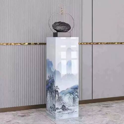 高端摆件底座客厅玄关雕塑工艺品落地式展示台底座立柱