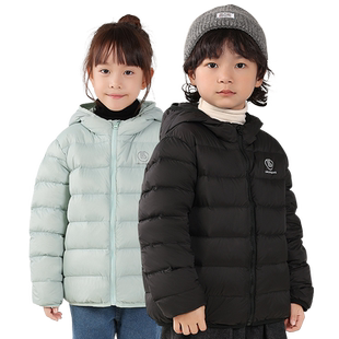 儿童轻薄排骨羽绒服中大童保暖连帽羽绒衣外套男女成人亲子装上衣