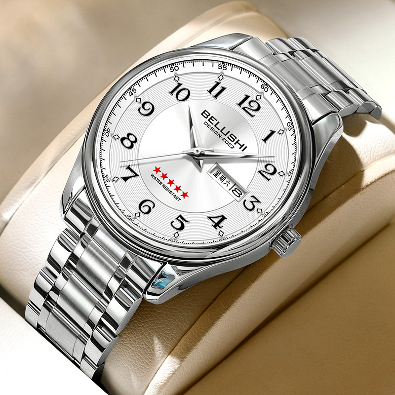 老人手表男士爸爸男款妈妈女款正品机械表防水夜光情侣电子石英表