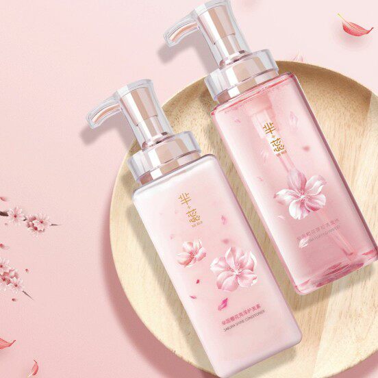 芈姐新款芈蕊牌樱花系列洗发水护发素500毫升柔顺蓬松